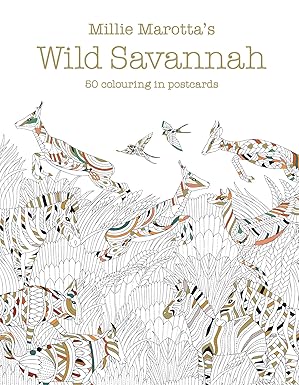 Millie Marotta's Wild Savannah Postcard Box: 50 beautiful cards for colouring in